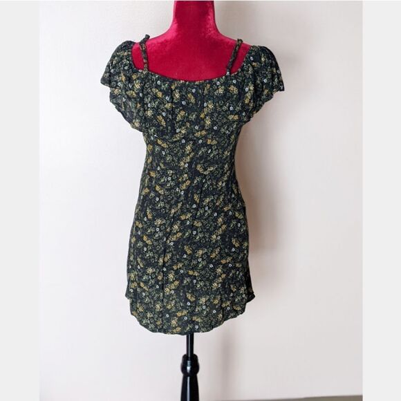 Mossimo Off the Shoulder Navy Floral Dress Size XSmall - Picture 4 of 7